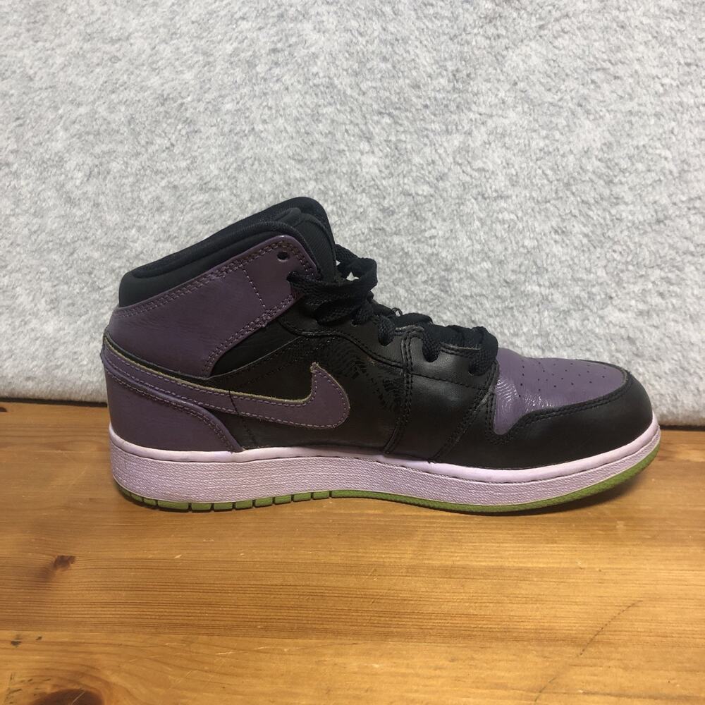 NIKE Air Jordan 1 Retro Joker Night Vision Black Purple Green Shoes Size 5Y 2012 - Picture 9 of 13